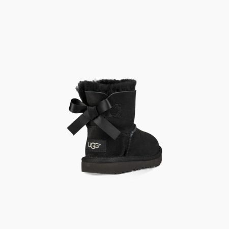 UGG Mini Bailey Bow II Black Boots for Kids (YRFZ62179)